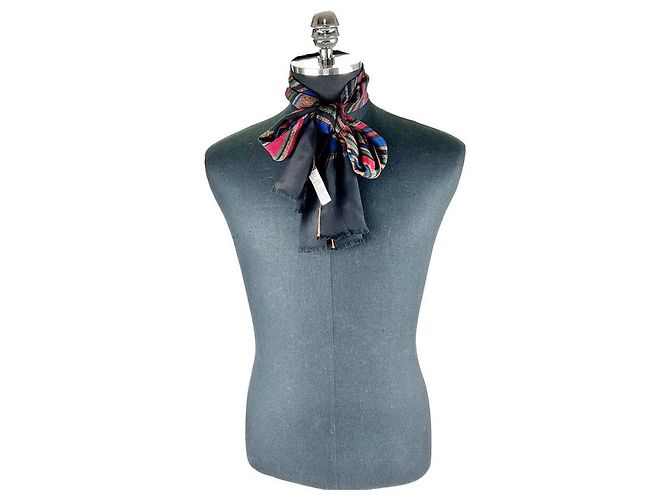 Dior Lange Schal mit diagonalen Muster CHRISTIAN Mehrfarbig Mehrfarben - Ansicht 3