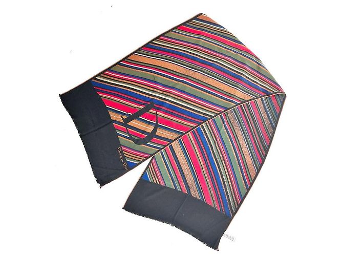 Dior Lange Schal mit diagonalen Muster CHRISTIAN Mehrfarbig Mehrfarben - Ansicht 4