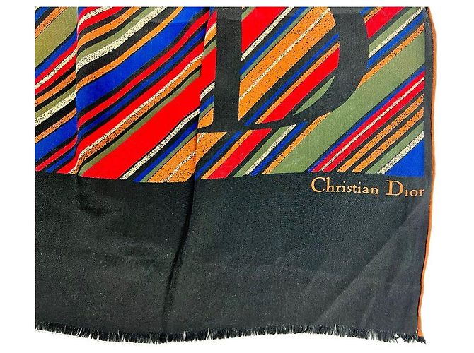 Dior Lange Schal mit diagonalen Muster CHRISTIAN Mehrfarbig Mehrfarben - Ansicht 6