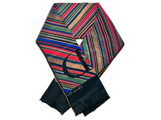 Dior Lange Schal mit diagonalen Muster CHRISTIAN Mehrfarbig Mehrfarben - Ansicht 7