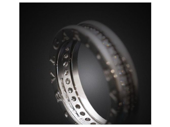 Bulgari Ring aus Weißgold mit Voll-Diamanten - Ansicht 5