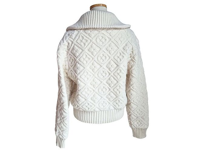 Louis Vuitton Chaqueta Monograma Efecto Shearling Blanco - vista 2
