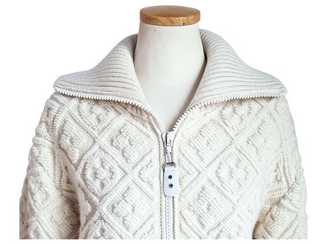 Louis Vuitton Chaqueta Monograma Efecto Shearling Blanco - vista 3
