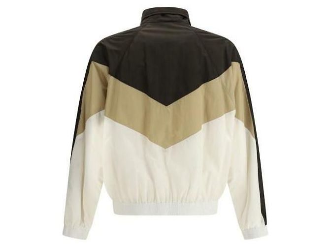 Saint Laurent Jaqueta Bomber de Nylon Amassado Marrom - vista 5
