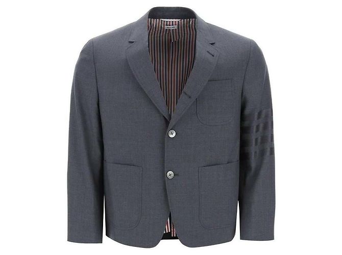 Thom Browne Chaqueta deportiva de lana Bar - vista 4
