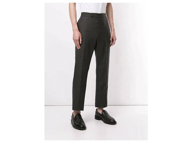 Thom Browne Calças de Lã Super Twill com Alça RWB Tab Corte Clássico - vista 5