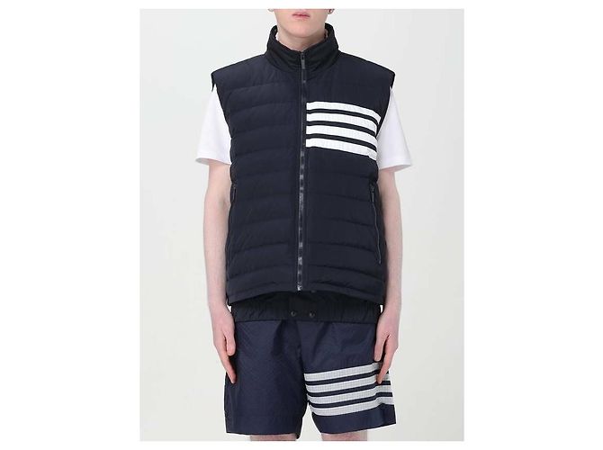 Thom Browne Chaleco acolchado a rayas - vista 4