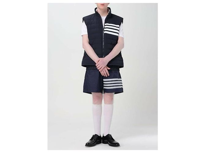 Thom Browne Chaleco acolchado a rayas - vista 5