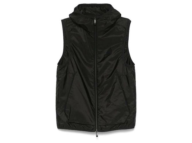 Moncler Gilet con cappuccio Moretan Nero - vista 4