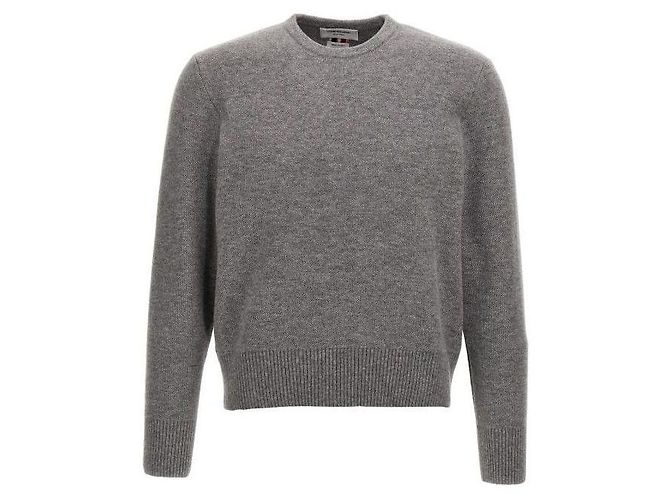 Thom Browne Suéter de gola redonda em lã merino Marrom - vista 4