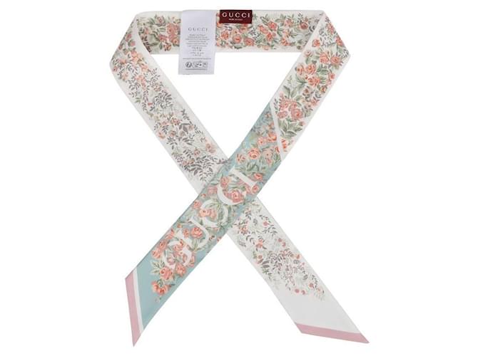 Gucci Nastro di seta stampato Rosa - vista 5
