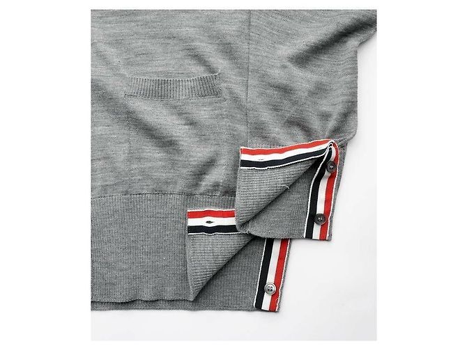 Thom Browne Cárdigan de lana sostenible a rayas - vista 10