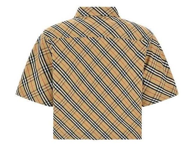 Burberry Camisa de algodón a cuadros corta de manga corta - vista 5