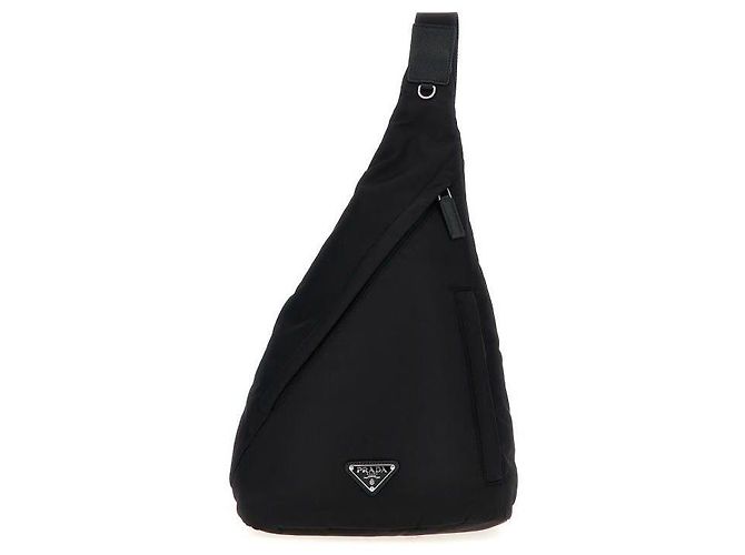 Prada Mochila de nylon e couro - vista 4