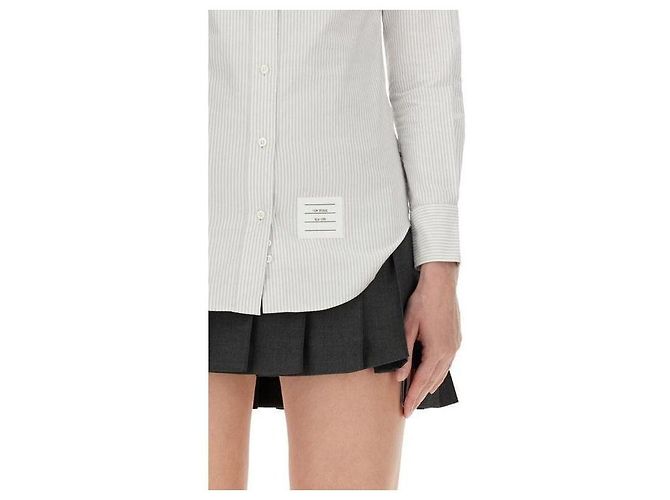 Thom Browne Bracciale rotondo Oxford a righe classiche Marrone - vista 7