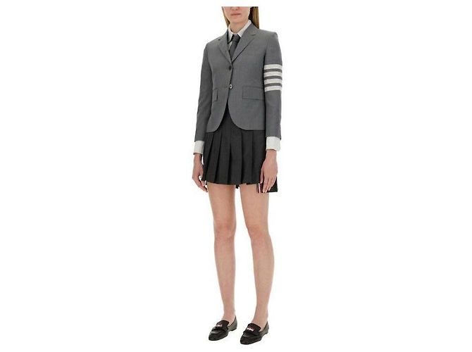 Thom Browne Bracciale rotondo Oxford a righe classiche Marrone - vista 8