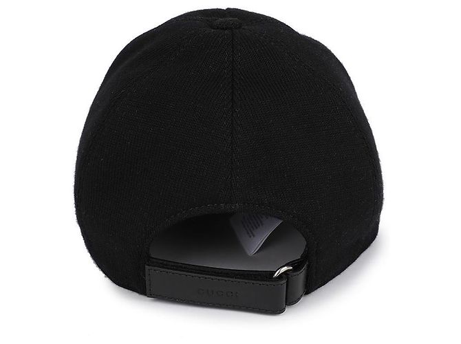 Gucci Men's Embroidered Wool Baseball Cap Black - view 6
