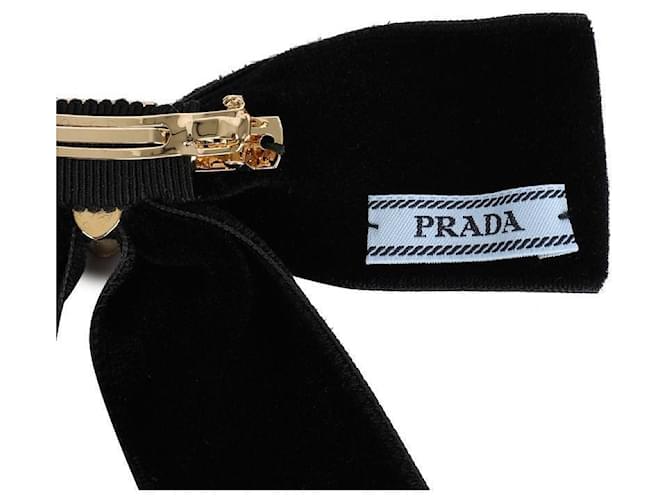 Prada Clip per capelli in velluto Nero - vista 8