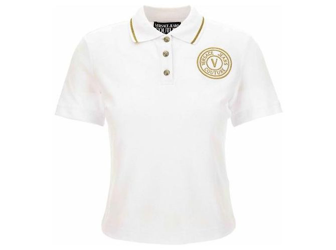 Versace Polo bordado con emblema - vista 4