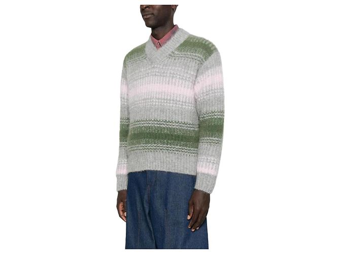 Kenzo Speed Streifen V-Ausschnitt Pullover Braun - Ansicht 6