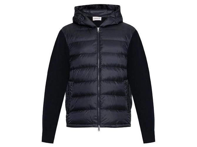 Moncler Moletom com zíper em lã acolchoada Azul - vista 4