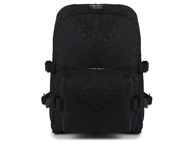 Burberry Zaino da Uomo in Jacquard Nero - vista 3