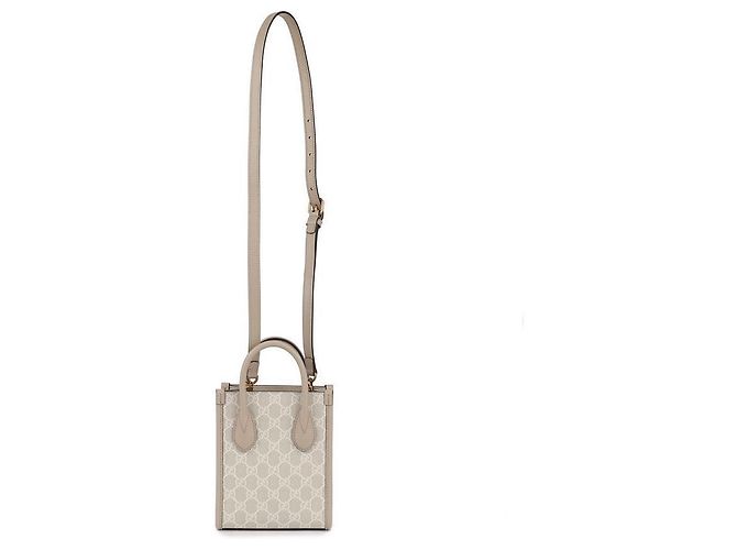 Gucci Bolsa mini tote feminina entrelaçada Marrom - vista 5