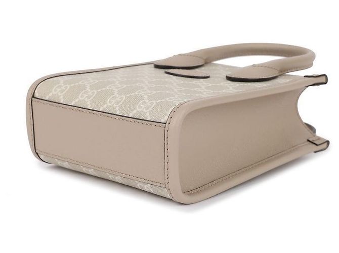 Gucci Bolsa mini tote feminina entrelaçada Marrom - vista 6