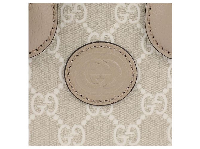 Gucci Bolsa mini tote feminina entrelaçada Marrom - vista 9