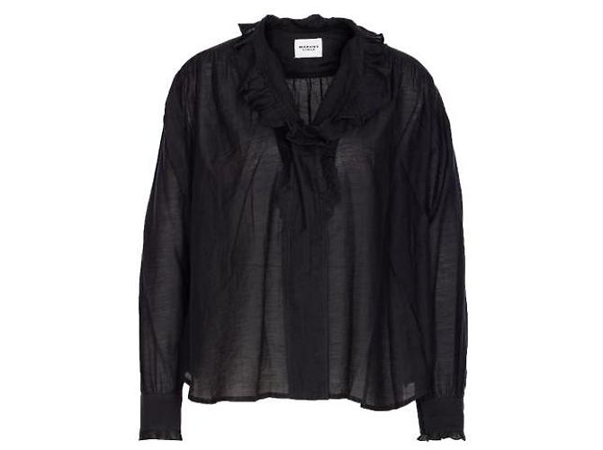 Isabel Marant Camicia con volant Nero - vista 4