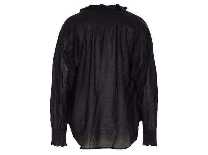 Isabel Marant Camicia con volant Nero - vista 5