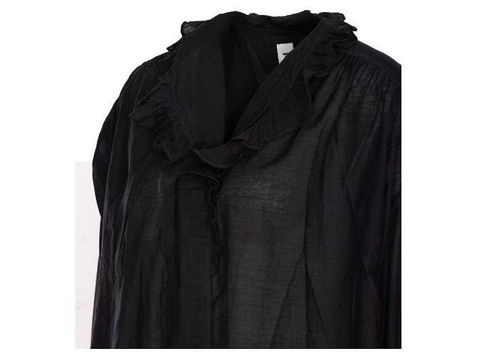 Isabel Marant Camicia con volant Nero - vista 6