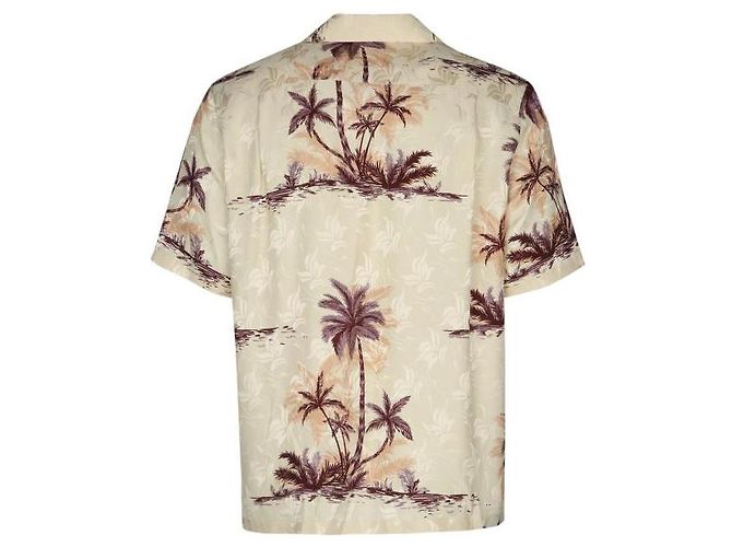 Céline Camicia hawaiana in seta stampata Marrone - vista 5