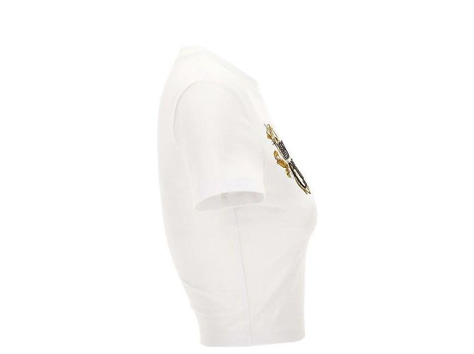 Versace Barock T-Shirt mit Kristallumriss - Ansicht 6