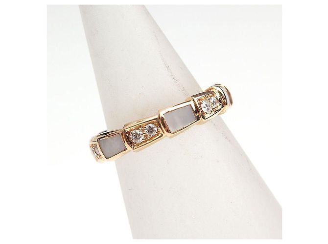 Bulgari Anello Serpenti Viper in oro rosa con diamanti - vista 3