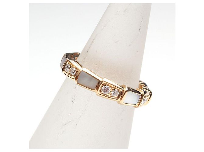 Bulgari Anello Serpenti Viper in oro rosa con diamanti - vista 4