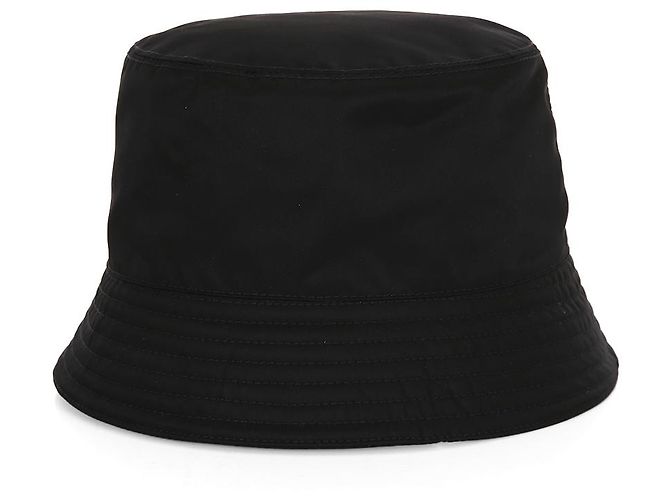 Prada Cappello bucket nero in Re-Nylon con logo in metallo - vista 5