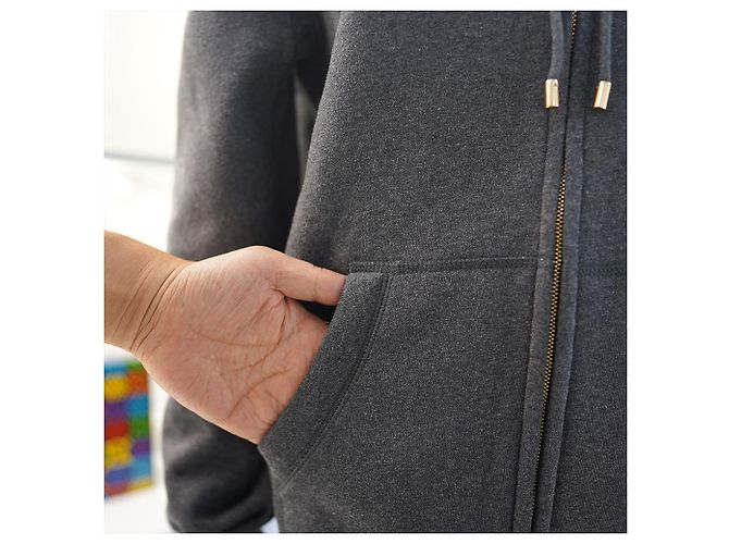 Burberry Felpa con cappuccio e zip in cotone carbone logo cavallo Marrone - vista 11