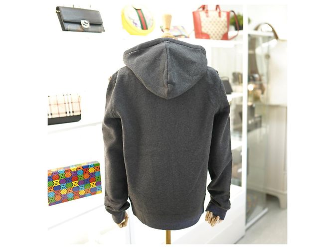 Burberry Felpa con cappuccio e zip in cotone carbone logo cavallo Marrone - vista 5