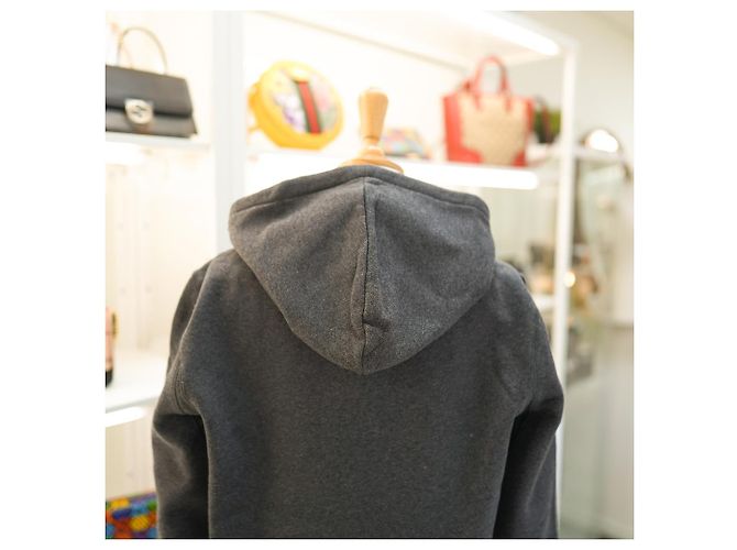 Burberry Felpa con cappuccio e zip in cotone carbone logo cavallo Marrone - vista 6