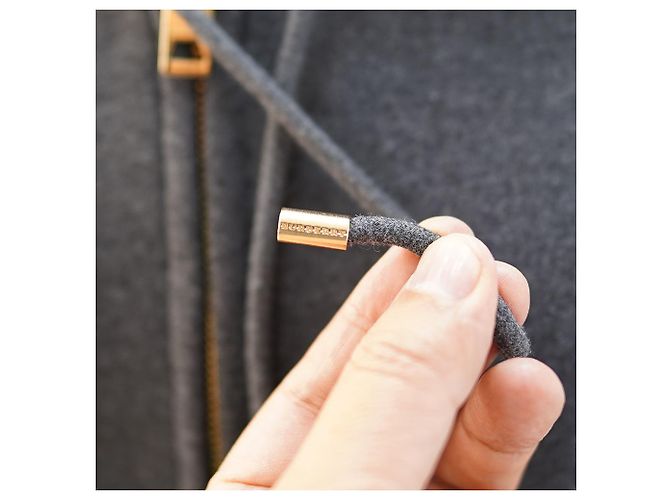 Burberry Felpa con cappuccio e zip in cotone carbone logo cavallo Marrone - vista 9