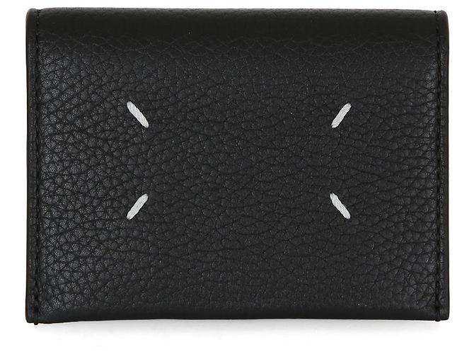Maison Martin Margiela Portafoglio Logo Stitch Nero - vista 2