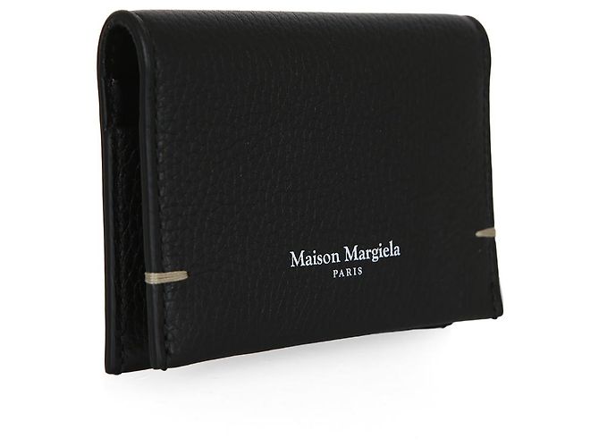 Maison Martin Margiela Portafoglio Logo Stitch Nero - vista 3