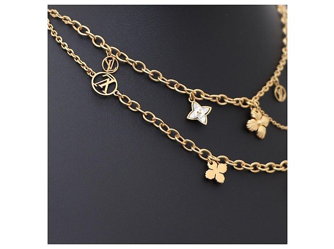 Louis Vuitton Collana in Oro Blooming Strass D'oro - vista 2
