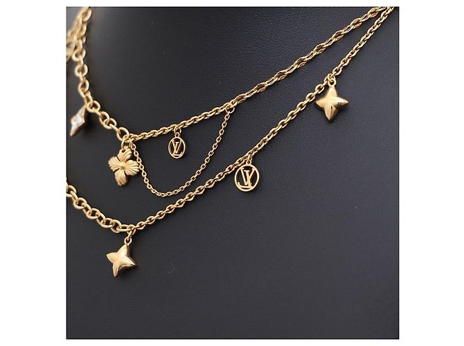 Louis Vuitton Collana in Oro Blooming Strass D'oro - vista 3