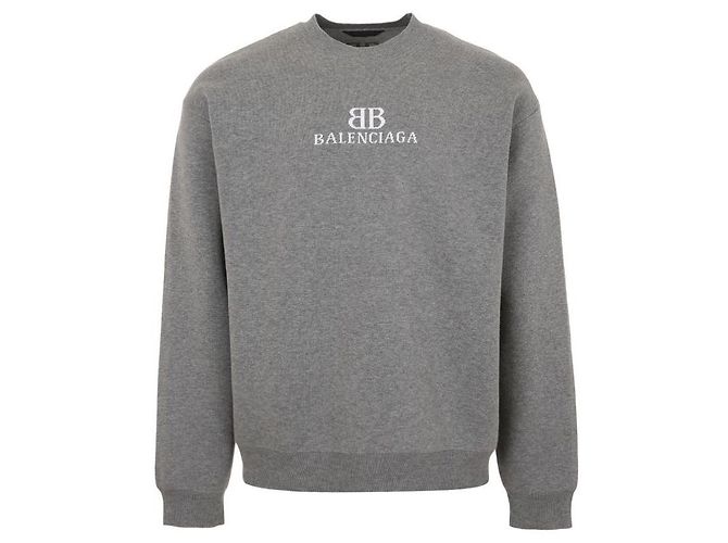 Balenciaga Baumwoll-Sweatshirt mit Rundhalsausschnitt und Logo Braun - Ansicht 2