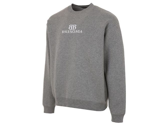 Balenciaga Baumwoll-Sweatshirt mit Rundhalsausschnitt und Logo Braun - Ansicht 3