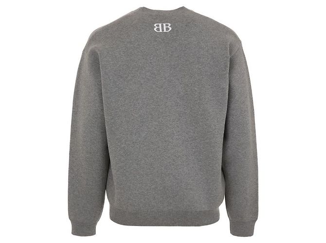 Balenciaga Baumwoll-Sweatshirt mit Rundhalsausschnitt und Logo Braun - Ansicht 6