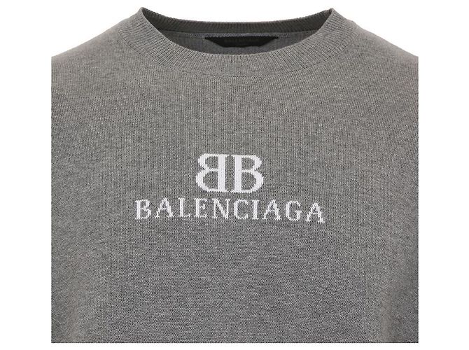 Balenciaga Baumwoll-Sweatshirt mit Rundhalsausschnitt und Logo Braun - Ansicht 7