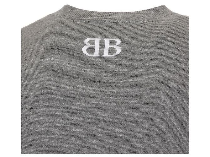 Balenciaga Baumwoll-Sweatshirt mit Rundhalsausschnitt und Logo Braun - Ansicht 8